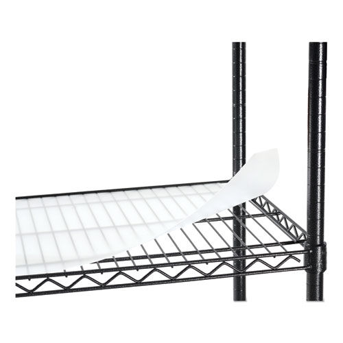 Image of 5-Shelf Wire Shelving Kit with Casters and Shelf Liners, 48w x 18d x 72h, Black Anthracite