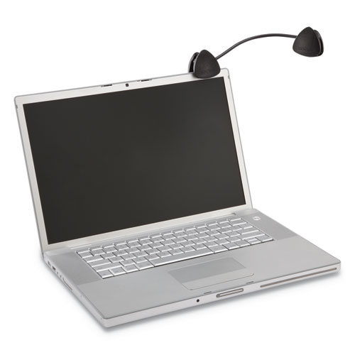 Image of FlexClip Gooseneck Copyholder, Monitor/Laptop Mount, Plastic, Black