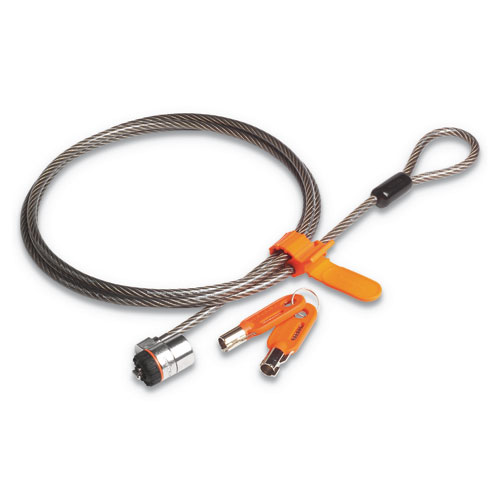 Image of Laptop Computer Microsaver Security Cable w/Lock, White Cable, Two Keys