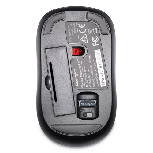 Image of Kensington® Wireless Mouse For Life, 2.4 Ghz Frequency/30 Ft Wireless Range, Left/Right Hand Use, Black