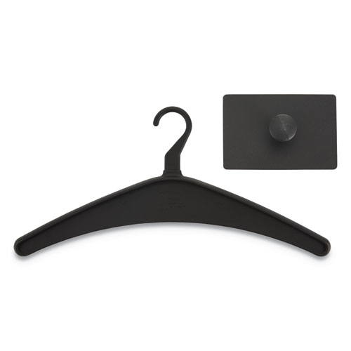 Image of Quartet® Magnetic Coat Hook With Heavy-Duty Hanger, Metal Hook, Black