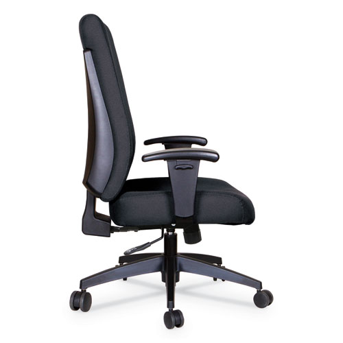 Image of Alera Wrigley Series High Performance High-Back Synchro-Tilt Task Chair, Supports 275 lb, 17.24" to 20.55" Seat Height, Black