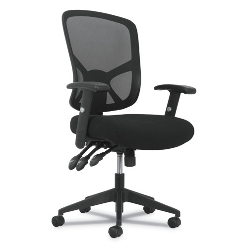 Image of 1-Twenty-One High-Back Task Chair, Supports Up to 250 lb, 16" to 19" Seat Height, Black