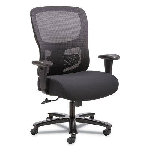 1-FOURTY-ONE BIG AND TALL MESH TASK CHAIR, SUPPORTS UP TO 350 LBS., BLACK SEAT/BLACK BACK, BLACK BASE