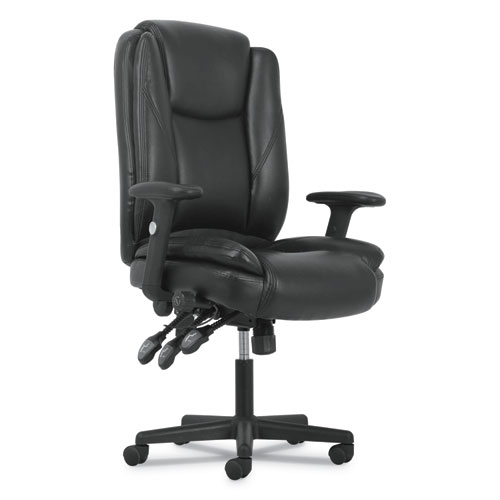 High-Back Executive Chair, Supports Up to 225 lb, 17" to 20" Seat Height, Black