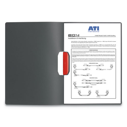 Image of Durable® Duraswing Report Cover, Clip Fastener, 8.5 X 11, Graphite/Graphite, 5/Pack