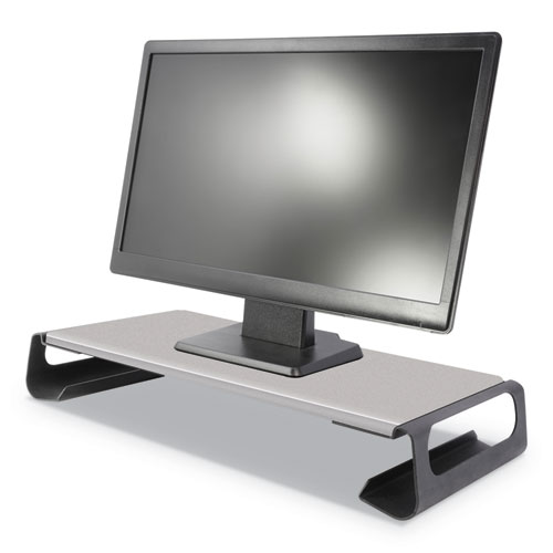 CONTEMPORARY MONITOR RISER, 26.88" X 10" X 3.5", BLACK/GRAY, SUPPORTS 60 LBS