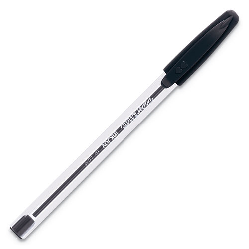 InkJoy 50ST Ballpoint Pen, Stick, Medium 1 mm, Black Ink, Clear Barrel, Dozen