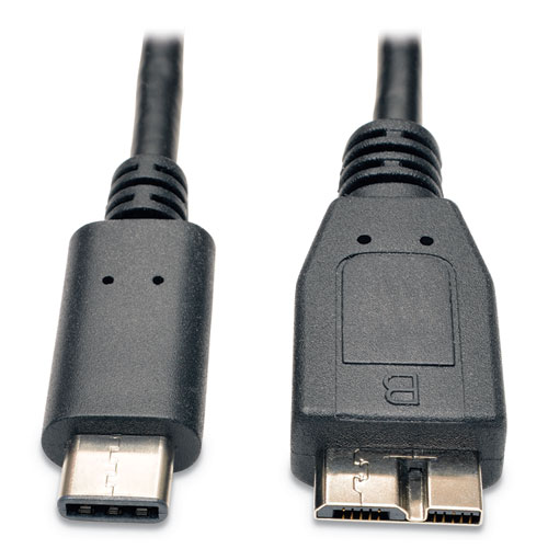 USB 3.1 GEN 1 (5 GBPS) CABLE, USB TYPE-C (USB-C) TO USB 3.0 MICRO-B (M/M), 3 FT.