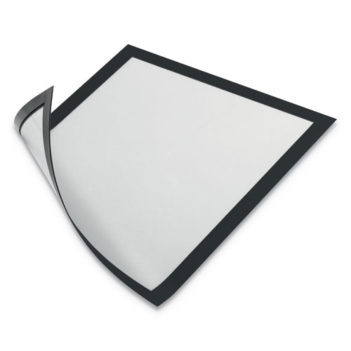 Durable® DURAFRAME Magnetic Sign Holder, 8.5 x 11, Black Frame, 2/Pack
