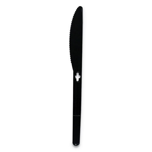 KNIFE WEGO POLYSTYRENE, KNIFE, BLACK, 1000/CARTON