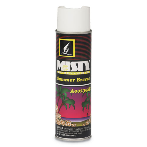 Misty® Handheld Air Deodorizer, Summer Breeze, 10 Oz Aerosol Spray, 12/Carton