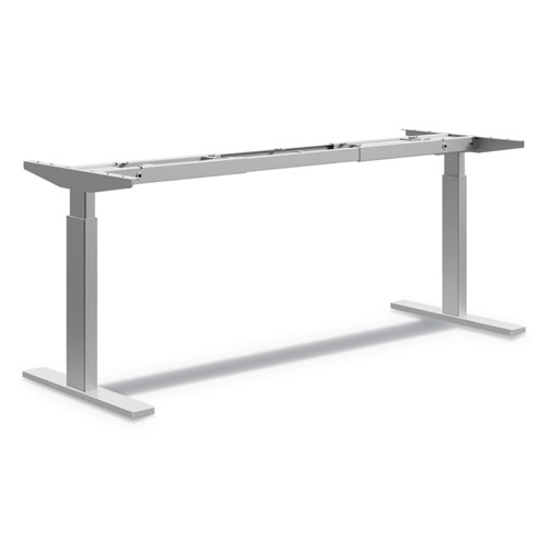 Coordinate Height-Adjustable Base, 72w x 24d x 25.5 to 45.25h, Nickel