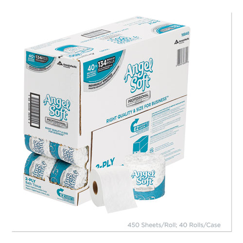 40 Rolls PREMIUM Angel Soft Toilet Paper 2Ply Sturdy WHITE Bathroom Tissue BULK 