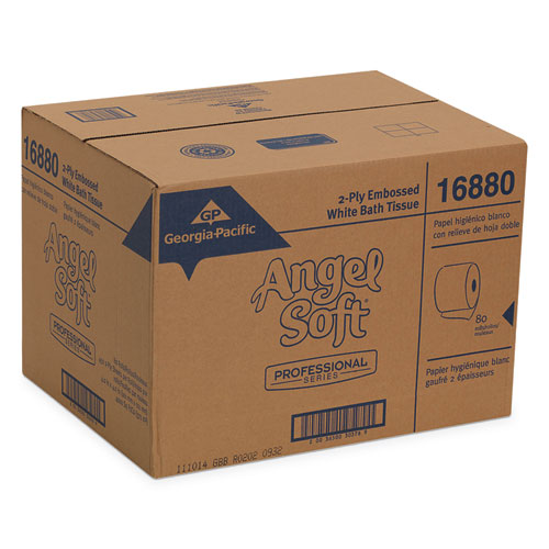 Image of Angel Soft ps Premium Bathroom Tissue, Septic Safe, 2-Ply, White, 450 Sheets/Roll, 80 Rolls/Carton