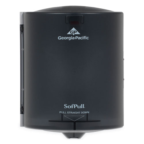 Image of Georgia Pacific® Professional Sofpull Center Pull Hand Towel Dispenser, 9.25 X 8.75 X 11.5, Smoke