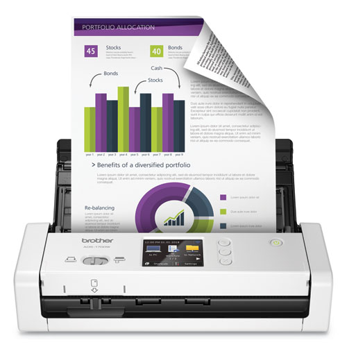 Image of ADS1700W Wireless Compact Color Desktop Scanner with Duplex and Touchscreen