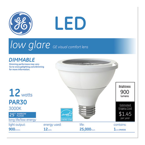 Image of LED PAR30 Dimmable Warm White Flood Light Bulb, 12 W