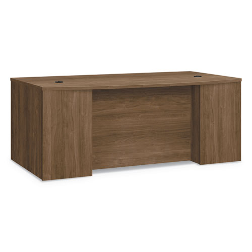 FOUNDATION BREAKFRONT DESK SHELL BOW FRONT, 72W X 42D X 29H, PINNACLE
