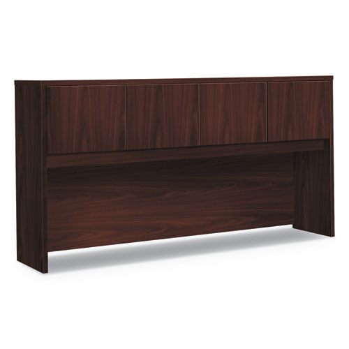 Foundation Hutch with Doors, Compartment, 72w x 14.63d x 37.13h, Mahogany