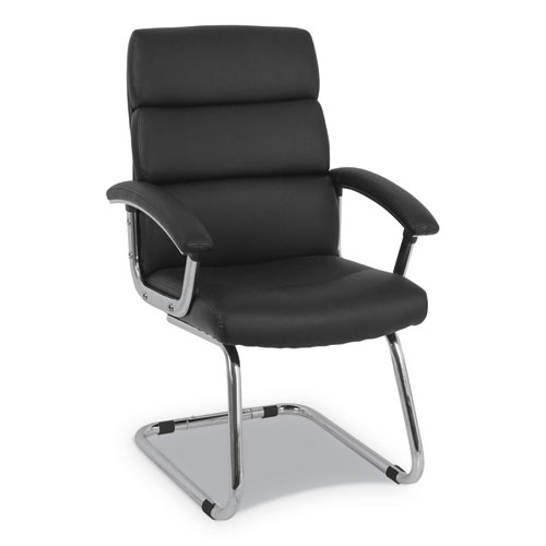 TRACTION GUEST CHAIR, 20.1" X 27.2" X 39.3", BLACK SEAT/BLACK BACK, CHROME BASE