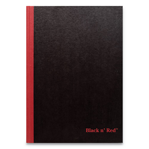Black N' Red™ Hardcover Casebound Notebooks, Scribzee Compatible, 1-Subject, Wide/Legal Rule, Black Cover, (96) 9.75 X 6.75 Sheets