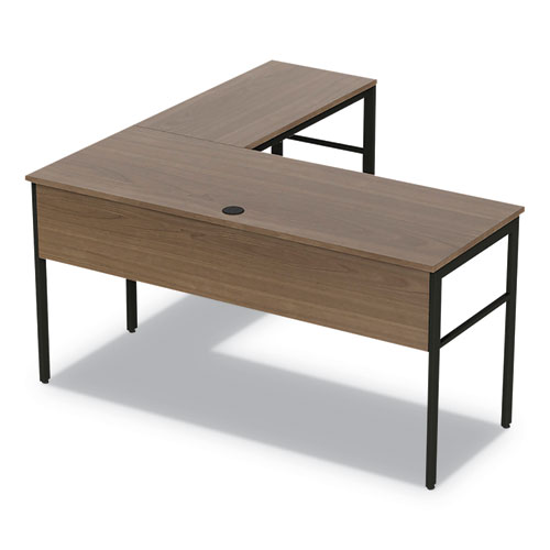 Linea Italia® Urban Series L- Shaped Desk, 59" x 59" x 29.5", Ash