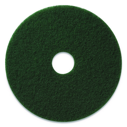 SCRUBBING PADS, 13" DIAMETER, GREEN, 5/CT