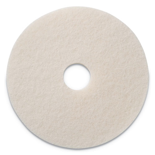 Image of Polishing Pads, 14" Diameter, White, 5/Carton