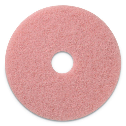 Americo® Remover Burnishing Pads, 20" Diameter, Pink, 5/Carton