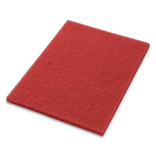 Americo® Buffing Pads, 14 x 20, Red, 5/Carton