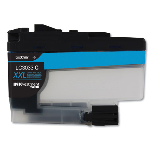 Image of Brother Lc3033C Inkvestment Super High-Yield Ink, 1,500 Page-Yield, Cyan
