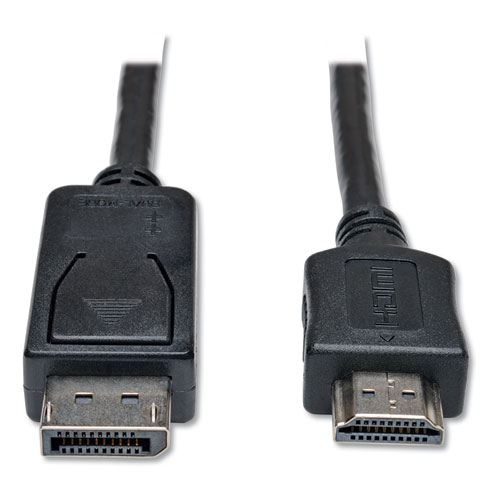 DISPLAYPORT TO HDMI CABLE ADAPTER (M/M), 10 FT., BLACK