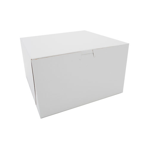 NON-WINDOW BAKERY BOX, 10 X 10 X 6, WHITE, 100/CARTON