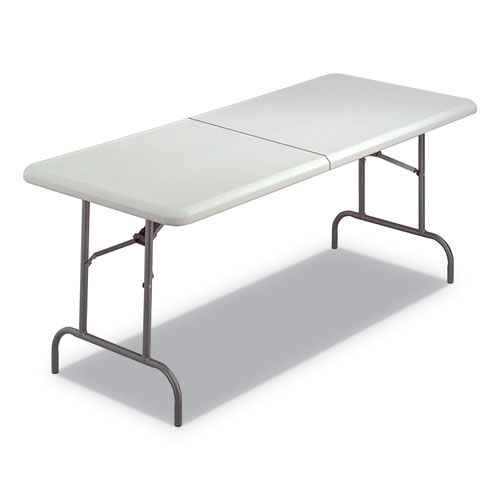 7110016716415, SKILCRAFT Blow Molded Folding Tables, Rectangular, 72 x 30 x 29, Platinum