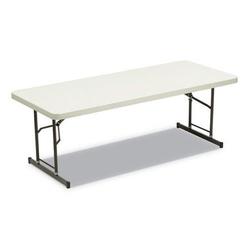7110016716416, SKILCRAFT Blow Molded Folding Tables, Rectangular, 72w x 30d x 35h, Platinum