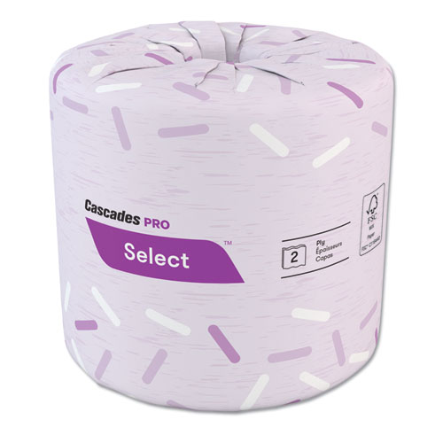 Cascades PRO Select Standard Bath Tissue, 2-Ply, Latte, 4.25 x 4, 400 Sheets/Roll, 80 Rolls/Carton