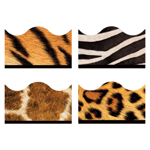 Image of Trend® Terrific Trimmers Print Board Trim, 2.25" X 156 Ft, Animal Prints, Assorted Colors/Designs