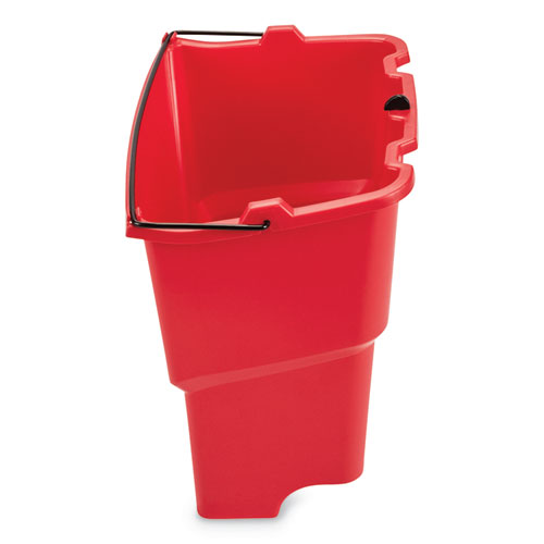 Image of Rubbermaid® Commercial Wavebrake 2.0 Dirty Water Bucket, 18 Qt, Plastic, Red