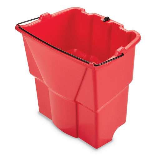 Rubbermaid® Commercial WaveBrake 2.0 Dirty Water Bucket, 18 qt, Plastic, Red