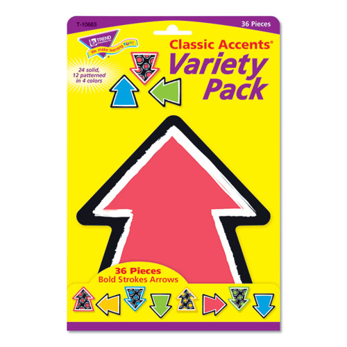 Bold Strokes Classic Accents Variety Pack, 6" x 7.88", 36 Assorted Arrows/Set