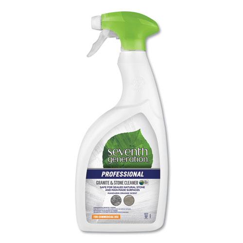 Seventh Generation® Professional Granite and Stone Cleaner, Mandarin Orange Scent, 32 oz Spray Bottle