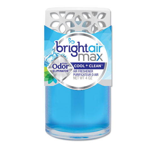 Image of Bright Air® Max Scented Oil Air Freshener, Cool And Clean, 4 Oz, 6/Carton