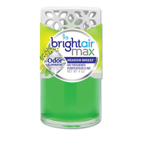 Bright Air® Max Scented Oil Air Freshener, Meadow Breeze, 4 Oz, 6/Carton