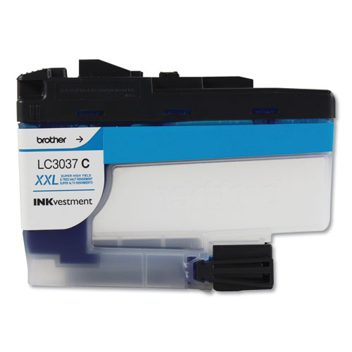 Image of Brother Lc3037C Inkvestment Super High-Yield Ink, 1,500 Page-Yield, Cyan