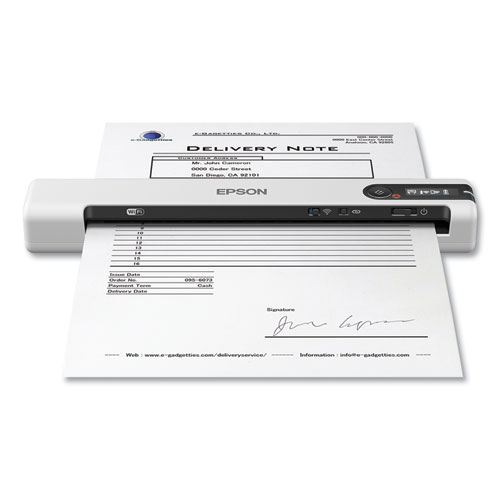 Image of Epson® Ds-80W Wireless Portable Document Scanner, 600 Dpi Optical Resolution, 1-Sheet Auto Document Feeder