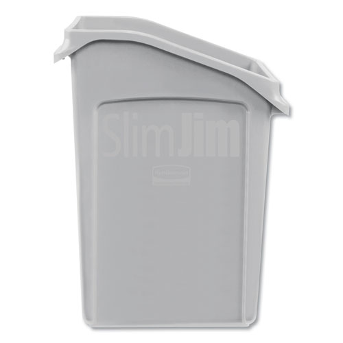 Image of Rubbermaid® Commercial Slim Jim Under-Counter Container, 23 Gal, Polyethylene, Gray
