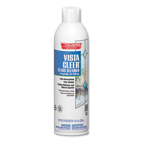 Image of Chase Products Vista Cleer Ammonia-Free, Clean Scent, 20 Oz Aerosol Spray, 12/Carton