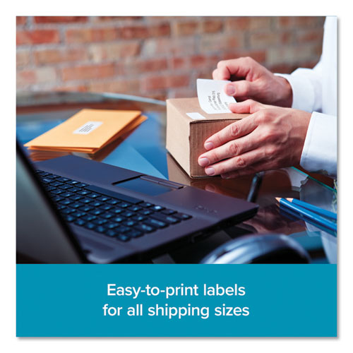 LW Shipping Labels, 2.31" x 4", White, 300/Roll, 6 Rolls/Pack