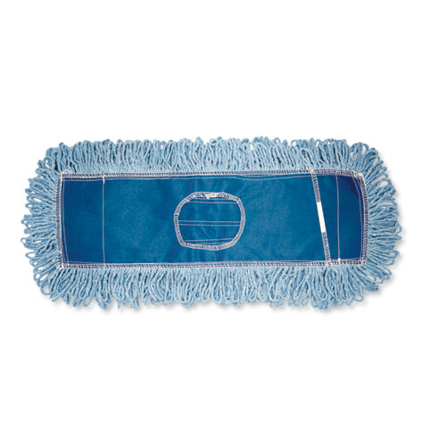 Dust Mop Head, Cotton/Synthetic Blend, 48 x 5, Blue